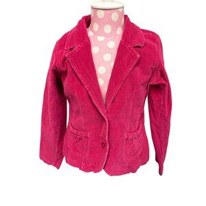 Girls No Boundaries Magenta Corduroy Blazer KIDS Jacket L 10/12 Stretch Jacket